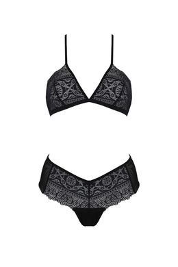 Комплект Passion KERRIA BIKINI black, S/M, бралет і трусики-бікіні SX0483 фото