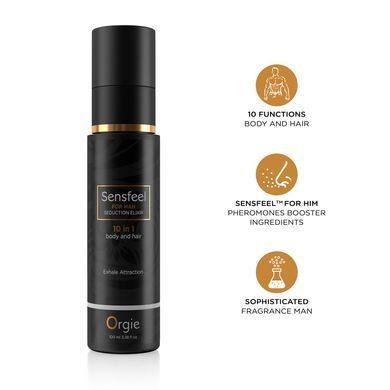 Лосьйон з феромонами для тіла та волосся Orgie &ndash; Sensfeel Seduction Elixir 10 in 1 for Man (100 мл) SX1541 фото