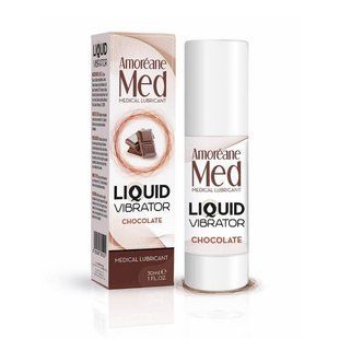Лубрикант з ефектом вібрації Amoreane Med Liquid Vibrator Chocolate (30 мл) SO3990 фото