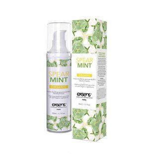 Масажна олія EXSENS Organic Spear Mint 50мл розігрівальна, без цукру, без парабенів, їстівна SO2380 фото