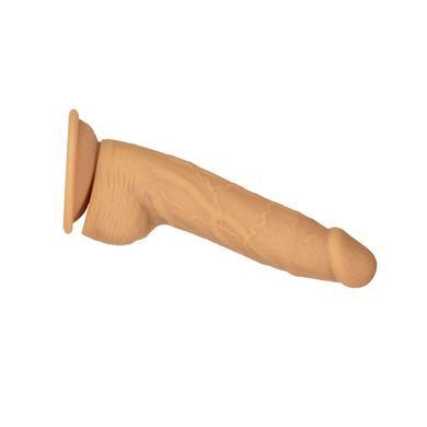 Фалоімітатор ADDICTION Dual Density Silicone Dildo Caramel 8&Prime;, присоска, діаметр 4,3 см, віброкуля в SO8243 фото
