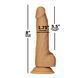 Фалоімітатор ADDICTION Dual Density Silicone Dildo Caramel 8&Prime;, присоска, діаметр 4,3 см, віброкуля в SO8243 фото 4