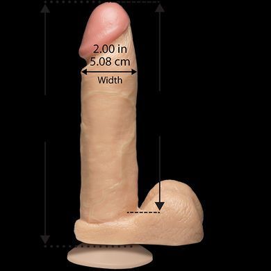 Фалоімітатор Doc Johnson The Realistic Cock 8 inch White - PVC, Vack-U-Lock, діаметр 5,1 см SO2789 фото