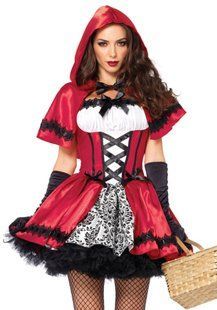 Еротичний костюм Червоної шапочки Leg Avenue Gothic Red Riding Hood XL, сукня, накидка SO9125 фото